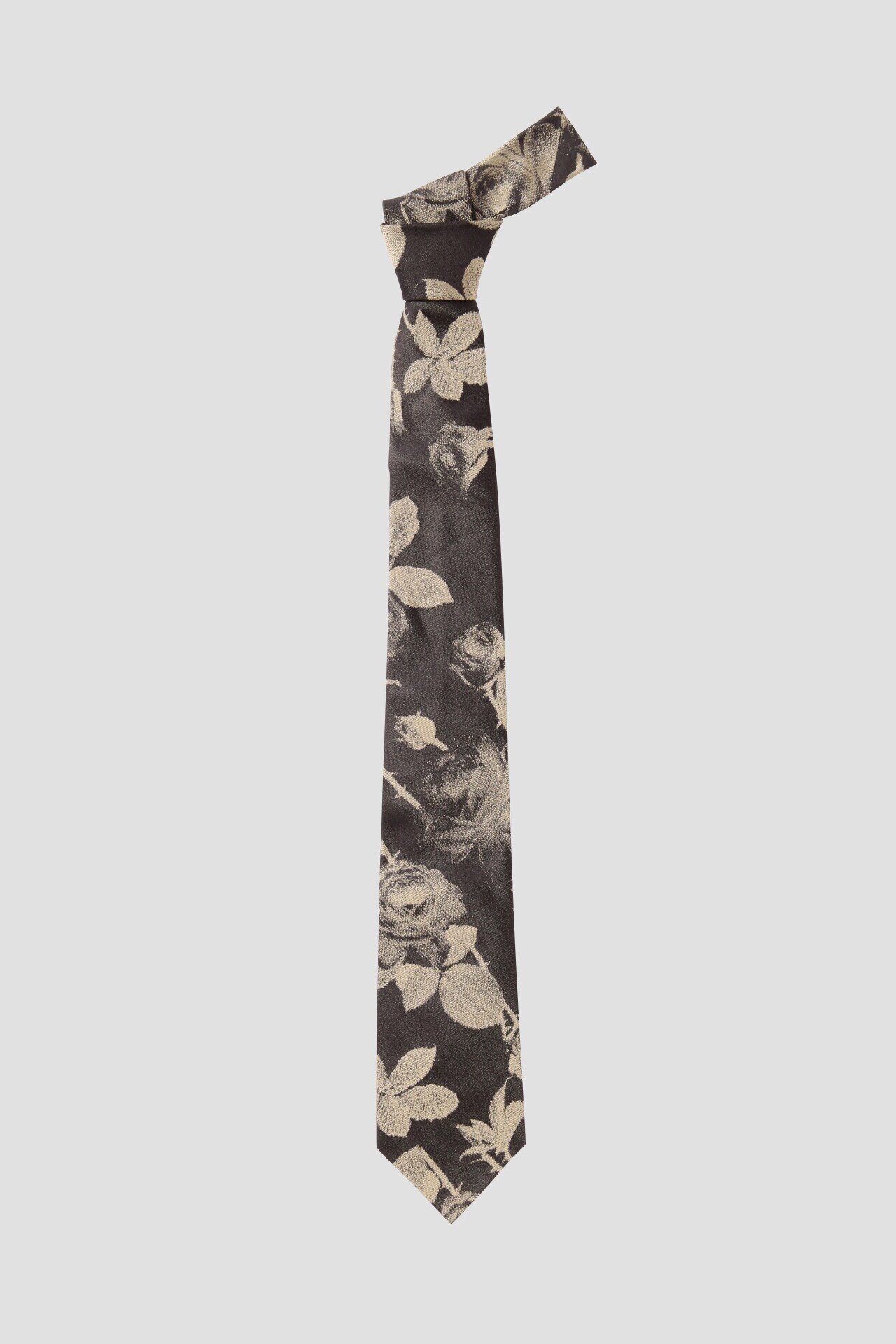 TWO TONE ROSE TIE