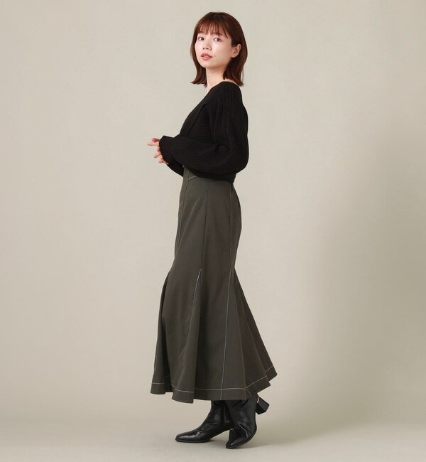 NATURAL BEAUTY BASIC ジップマーメイドスカート-