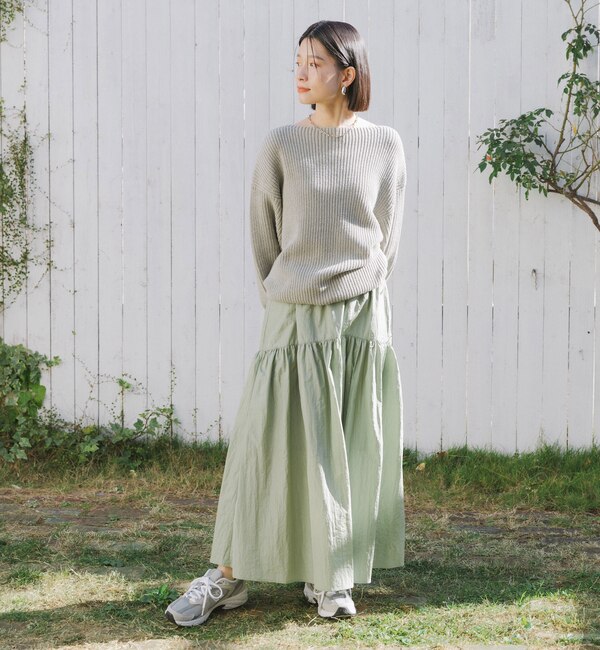 ナイロンティアード ロングスカート        