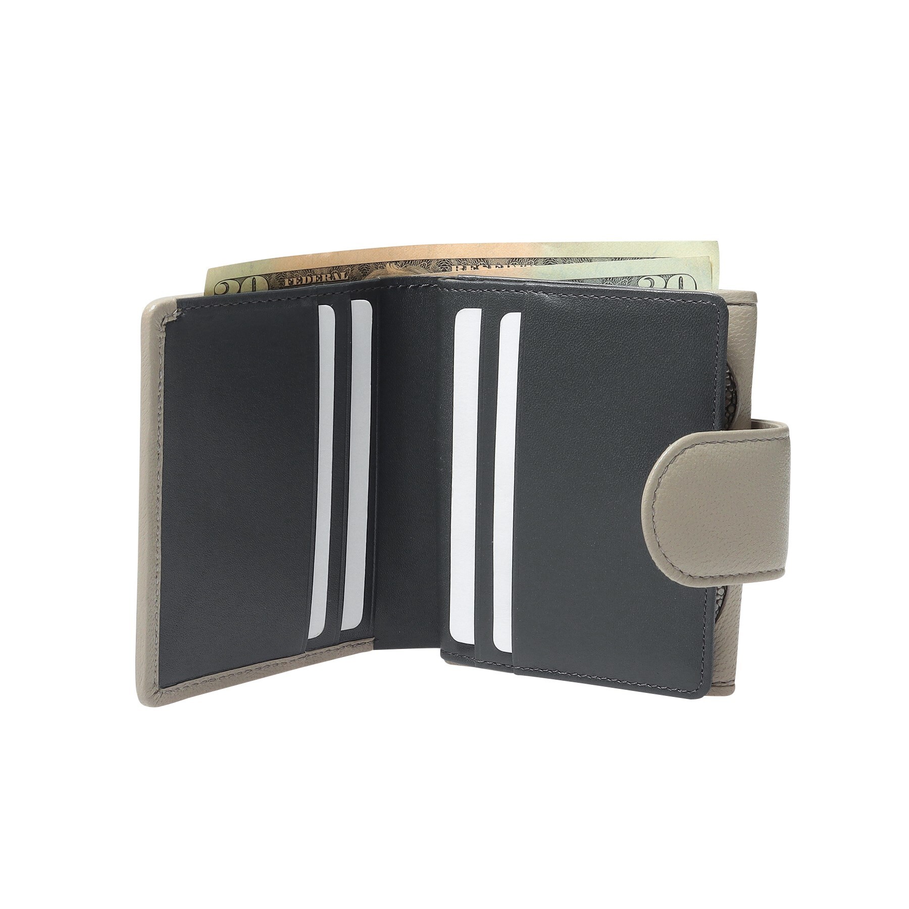 IL PLATINO A POIS（イル プラーティノ アプア）薄型二つ折り財布