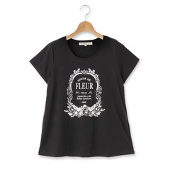 【シューラルー/SHOO・LA・RUE】 ラベルモチーフプリントTシャツ [3000円(税込)以上で送料無料]