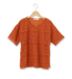 【シューラルー/SHOO・LA・RUE】 フラワーサークルレースプルオーバー [3000円(税込)以上で送料無料]