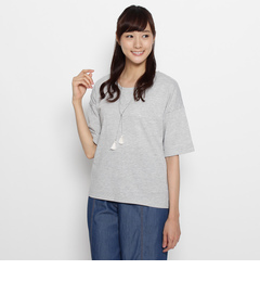 【シューラルー/SHOO・LA・RUE】 フリンジネックレスプリントプルオーバー [3000円(税込)以上で送料無料]