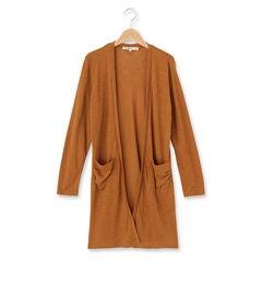 【シューラルー/SHOO・LA・RUE】 杢天竺ロングカーディガン [3000円(税込)以上で送料無料]