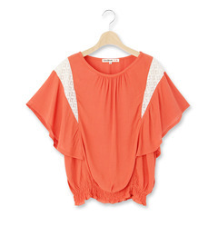 【シューラルー/SHOO・LA・RUE】 刺繍フレアスリーブブラウス [3000円(税込)以上で送料無料]