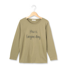 【シューラルー/SHOO・LA・RUE】 シンプルロゴ9分袖カットソー [3000円(税込)以上で送料無料]