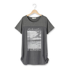 【シューラルー/SHOO・LA・RUE】 チュールプリントカットソー [3000円(税込)以上で送料無料]