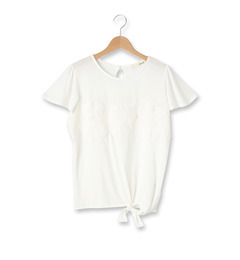 【シューラルー/SHOO・LA・RUE】 サイド結びモチーフレースカットソー [3000円(税込)以上で送料無料]