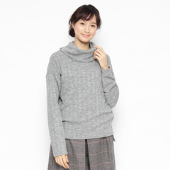 【シューラルー/SHOO・LA・RUE】 トリプルストライプオフタートルニットソー [3000円(税込)以上で送料無料]