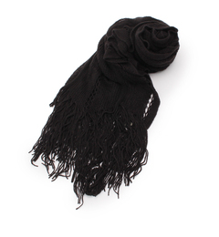 【シューラルー/SHOO・LA・RUE】 透かし編みシャーリングマフラー [3000円(税込)以上で送料無料]