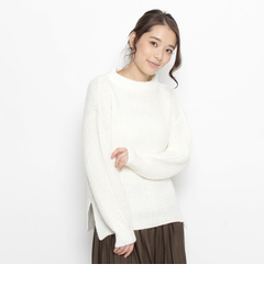 【シューラルー/SHOO・LA・RUE】 モックネック畦編みニット [3000円(税込)以上で送料無料]