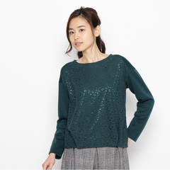 【シューラルー/SHOO・LA・RUE】 フラワーレースプルオーバー [3000円(税込)以上で送料無料]