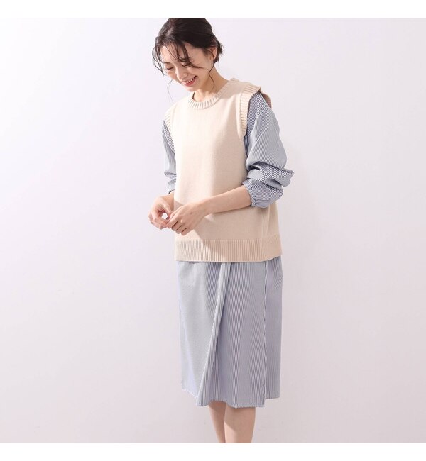 2点セット】ニットベスト×チュニックシャツワンピース|SHOO・LA・RUE(シューラルー)の通販|アイルミネ 2点セット】ニットベスト×チュニックシャツワンピース|SHOO・LA・RUE(シューラルー)の通販|アイルミネ