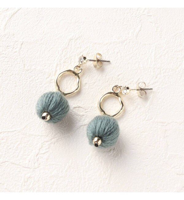 【シューラルー/SHOO・LA・RUE】 ニットボールピアス