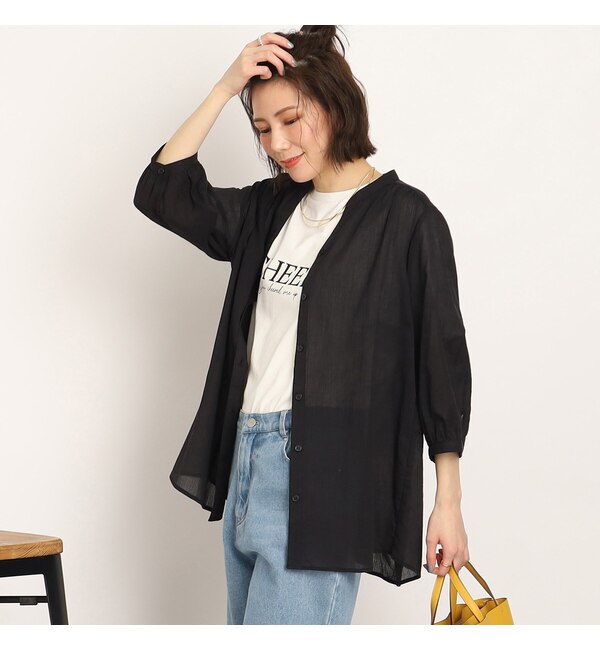 綿シフォン 前開きブラウス|SHOO・LA・RUE(シューラルー)の通販｜アイルミネ