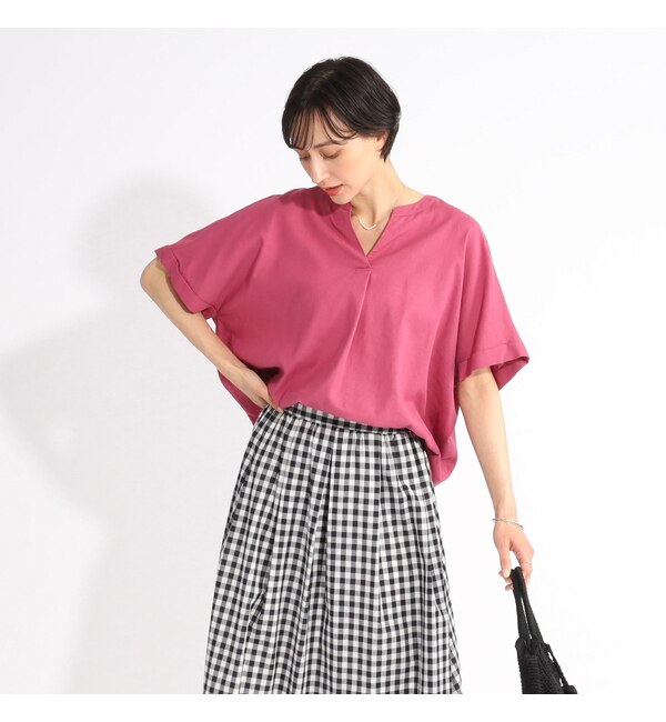 UVカット/抗菌防臭/吸水速乾/親子リンク可能】大人のためのフレンチリネンブレンド ドルマンスキッパー|SHOO・LA・RUE(シューラルー )の通販|アイルミネ SHOO・LA・RUE シューラルー 袖のゆるっと感がこなれ感を演出!ドルマン ビッグ プルオ―バー