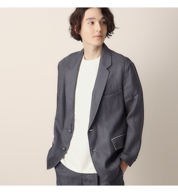 人気ファッションメンズ|【デッサン/Dessin】 リネンテーラードジャケット