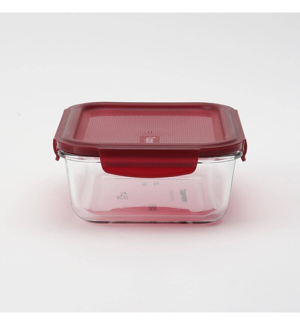 Tupperware PremiaGlass Serve Store Container Red 1-Qt