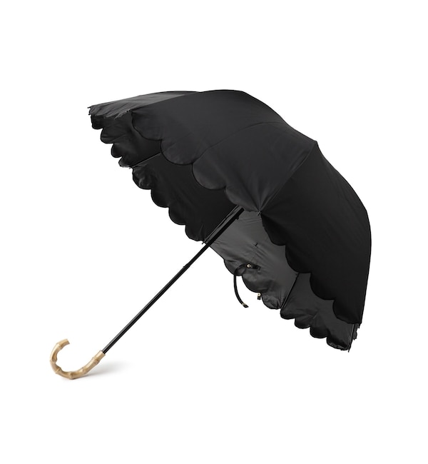 【エスペランサ/ESPERANZA】 遮光率100％2段折傘 晴雨兼用 日傘 スカラップ