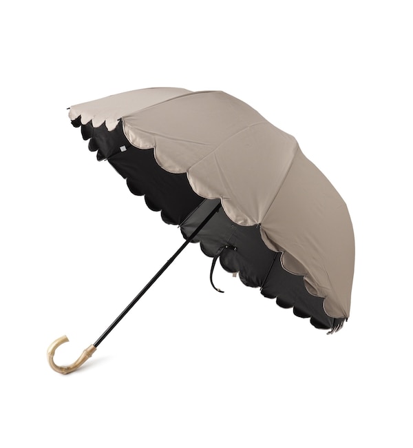 人気メンズファッション|【エスペランサ/ESPERANZA】 遮光率100％2段折傘 晴雨兼用 日傘 スカラップ