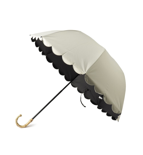 メンズファッションオススメ|【エスペランサ/ESPERANZA】 遮光率100％2段折傘 晴雨兼用 日傘 スカラップ