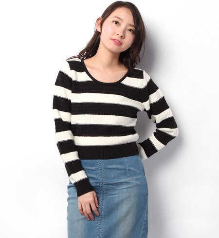 ショートボーダーKnit TOP