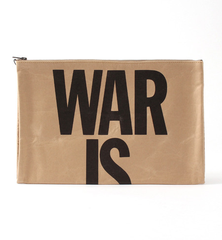WAR IS OVER CLUTCH BAG