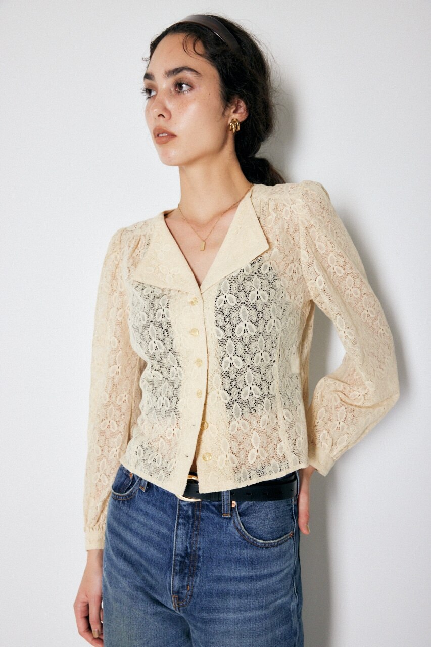 PUFF SHOULDER LACE ブラウス