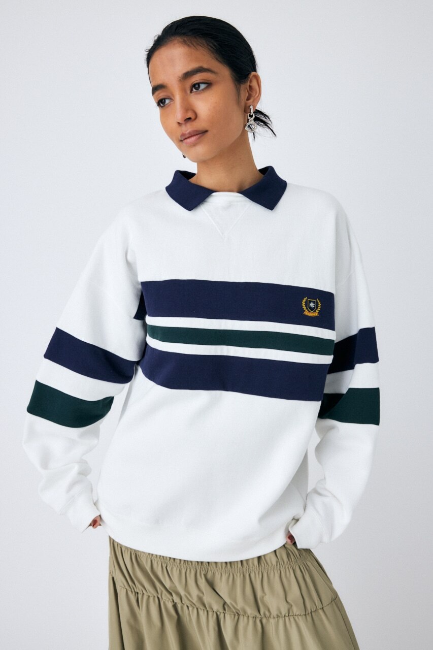 STRIPED EMBROIDERY プルオーバー|MOUSSY(マウジー)の通販｜アイルミネ