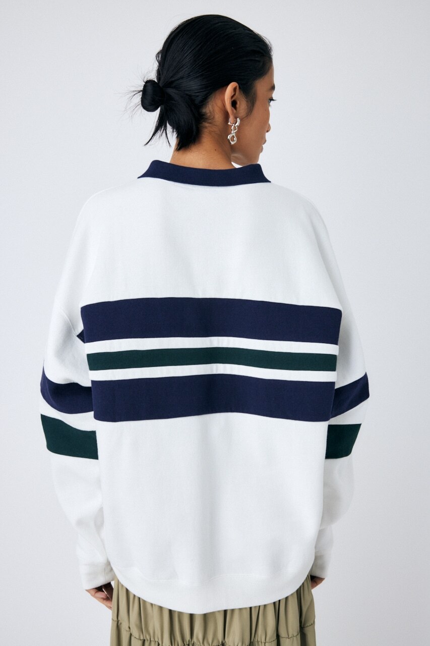 STRIPED EMBROIDERY プルオーバー