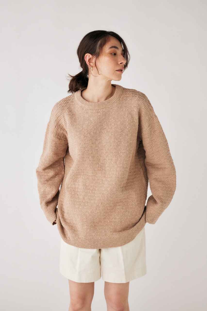 COTTON SLAB KNIT プルオーバー|MOUSSY(マウジー)の通販｜アイルミネ