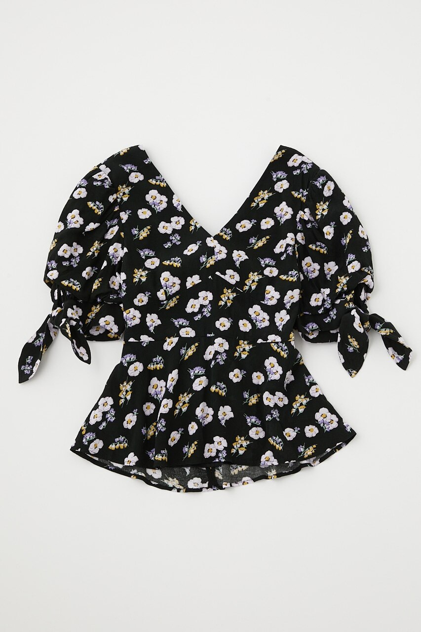 FLORAL PRINTED RIBBON ブラウス|MOUSSY(マウジー)の通販｜アイルミネ