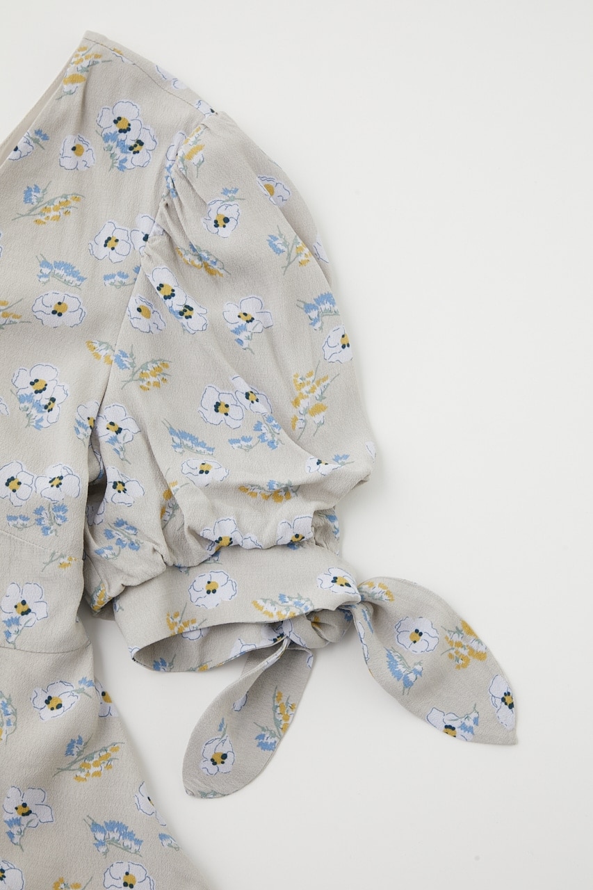 FLORAL PRINTED RIBBON ブラウス|MOUSSY(マウジー)の通販｜アイルミネ