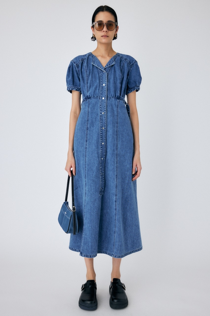 PUFF SLEEVE DENIM ドレス|MOUSSY(マウジー)の通販｜アイルミネ