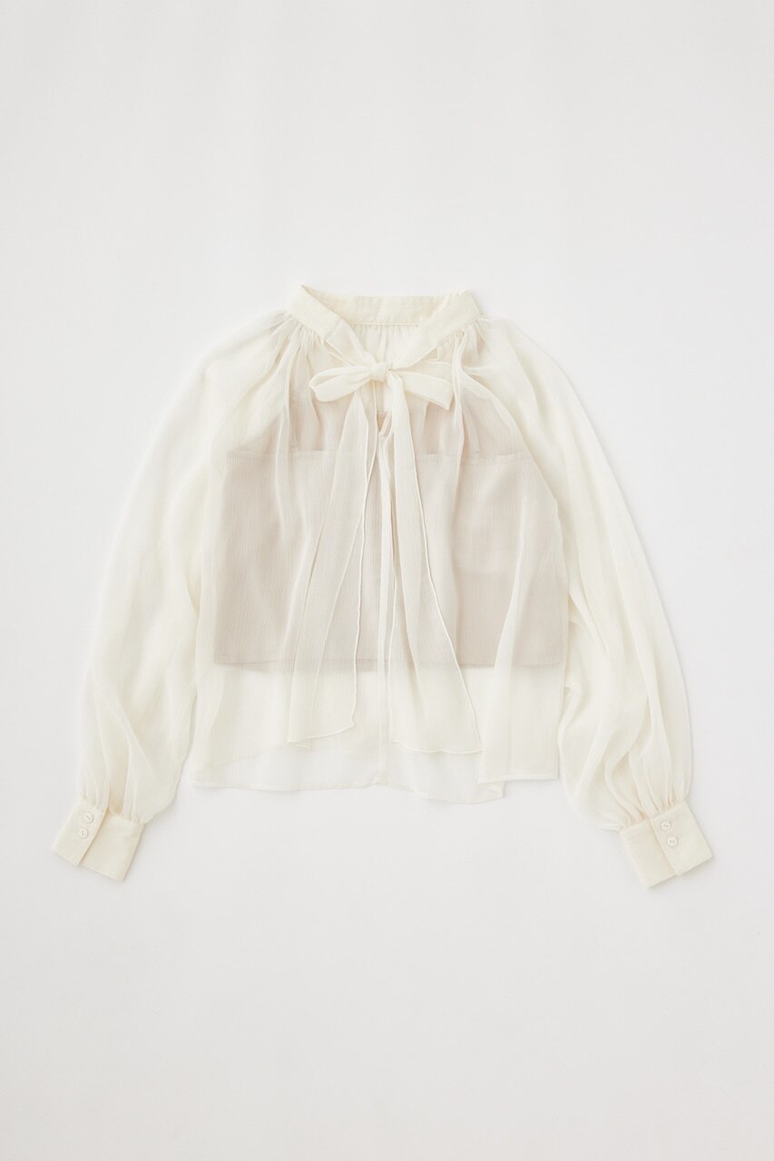 BACK RIBBON SHEER ブラウス|MOUSSY(マウジー)の通販｜アイルミネ