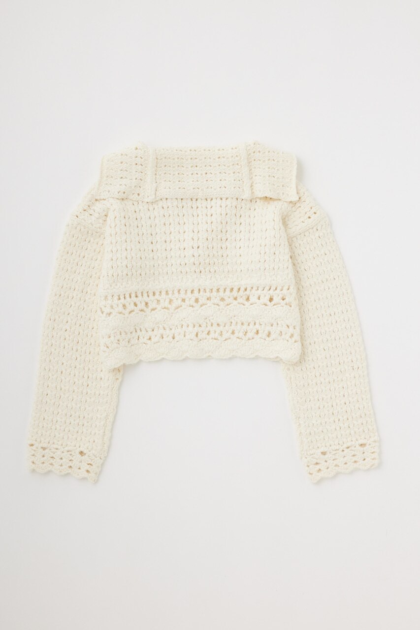 CROCHET CROPPED KNIT カーディガン|MOUSSY(マウジー)の通販｜アイルミネ