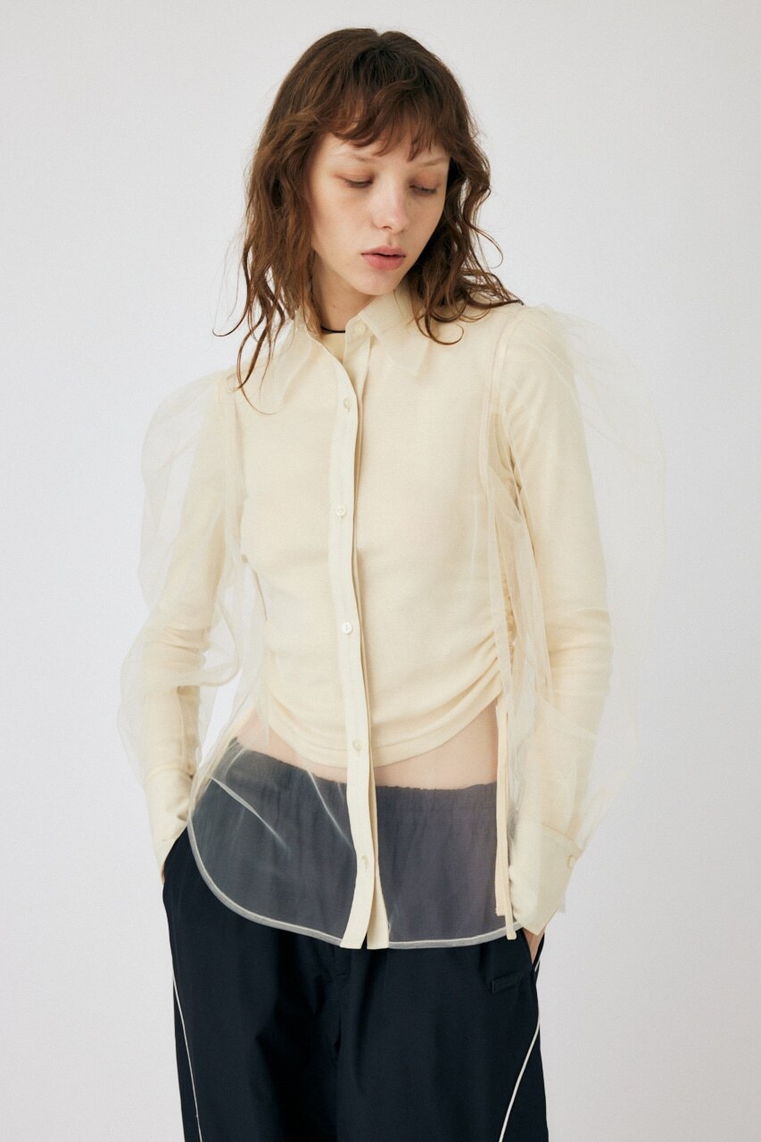 TULLE LAYERED SHIRT ブラウス|MOUSSY(マウジー)の通販｜アイルミネ