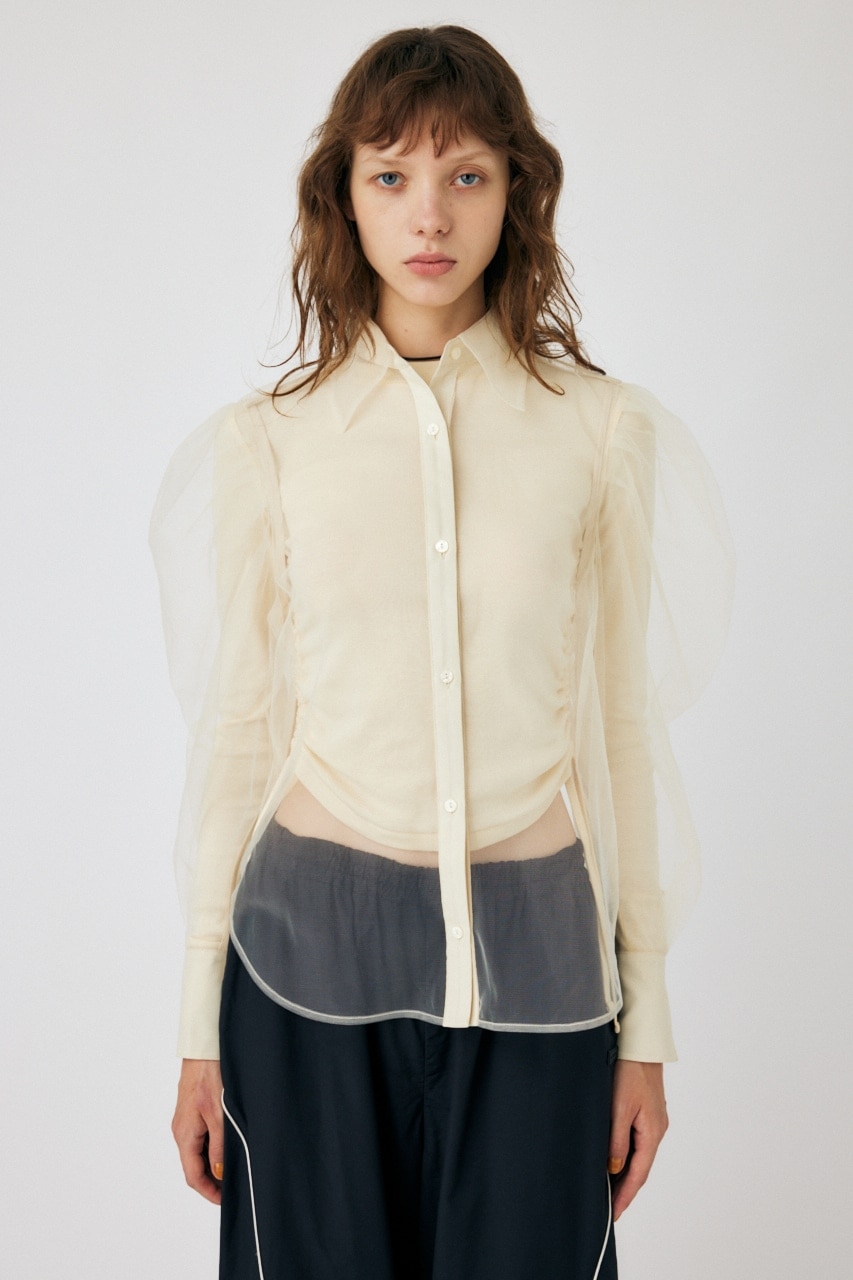 TULLE LAYERED SHIRT ブラウス|MOUSSY(マウジー)の通販｜アイルミネ