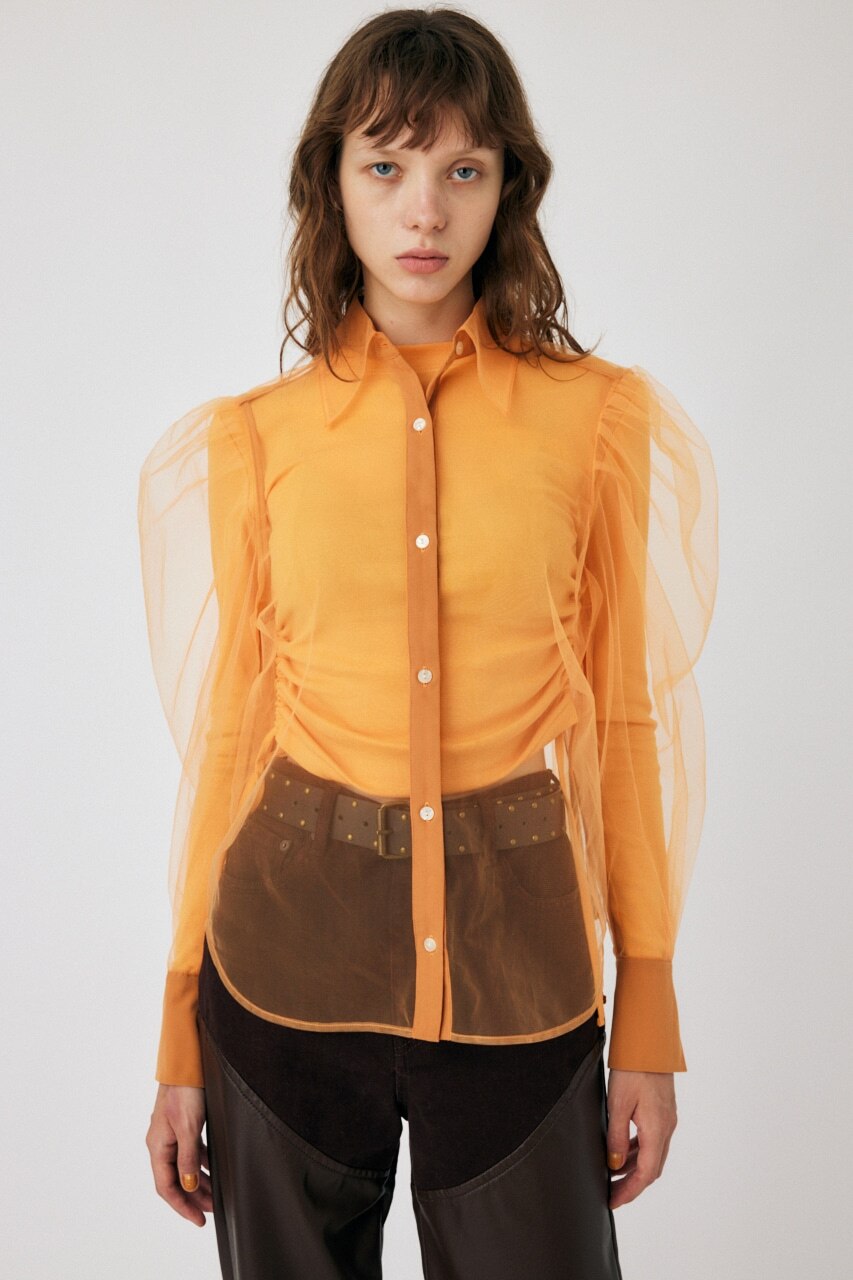 TULLE LAYERED SHIRT ブラウス|MOUSSY(マウジー)の通販｜アイルミネ