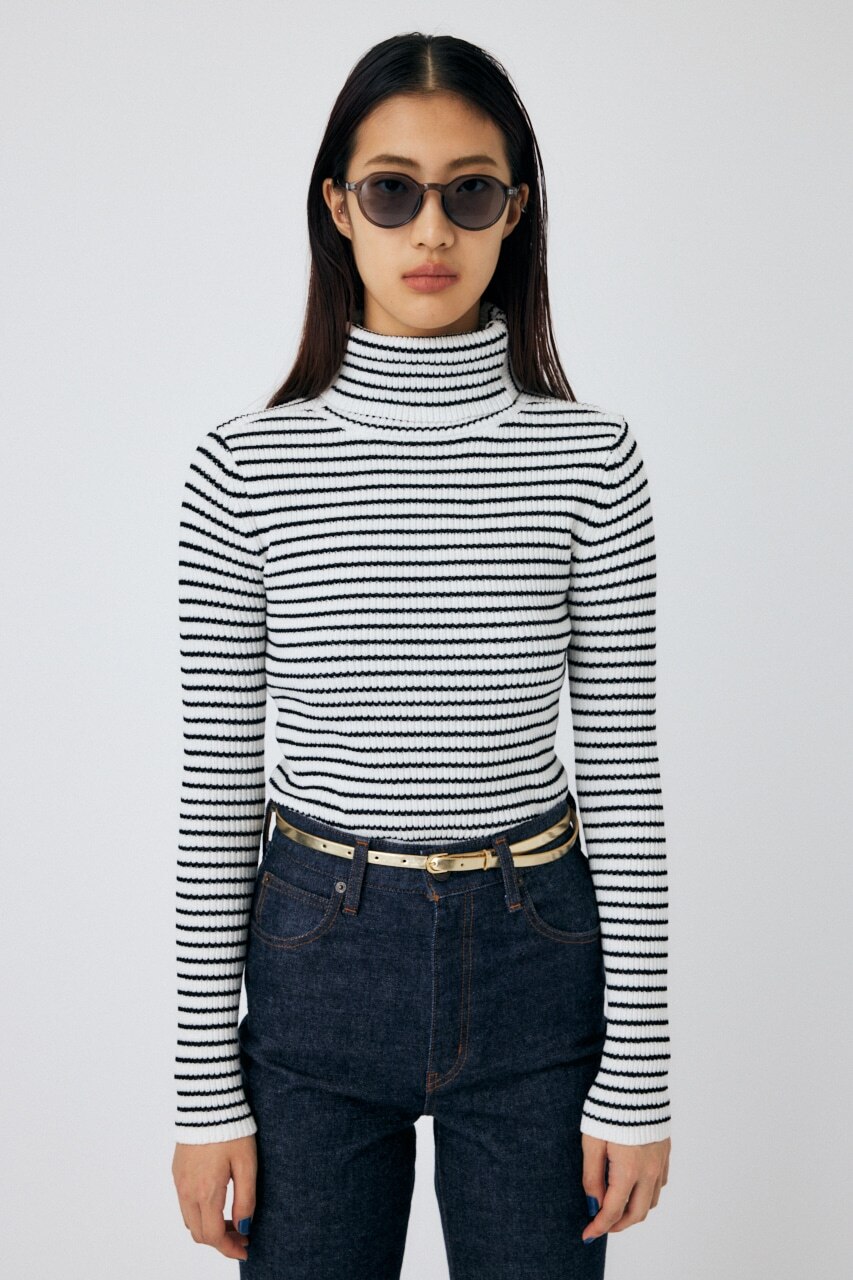 HI NECK RIB ニット|MOUSSY(マウジー)の通販｜アイルミネ