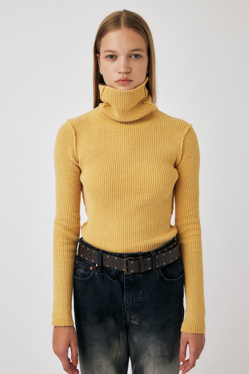 HI NECK RIB ニット|MOUSSY(マウジー)の通販｜アイルミネ