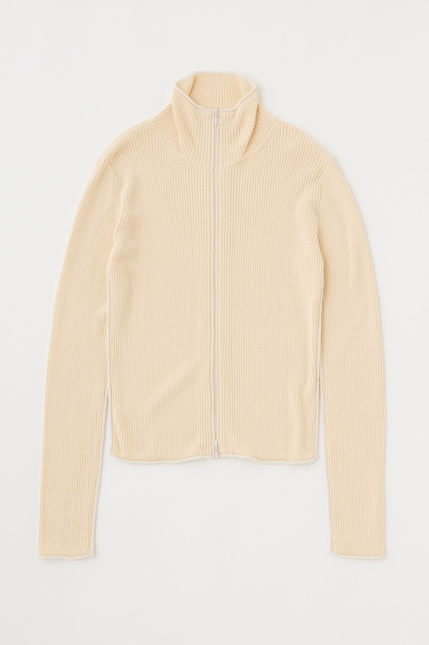 BI COLOR ZIP UP RIB ニット|MOUSSY(マウジー)の通販｜アイルミネ