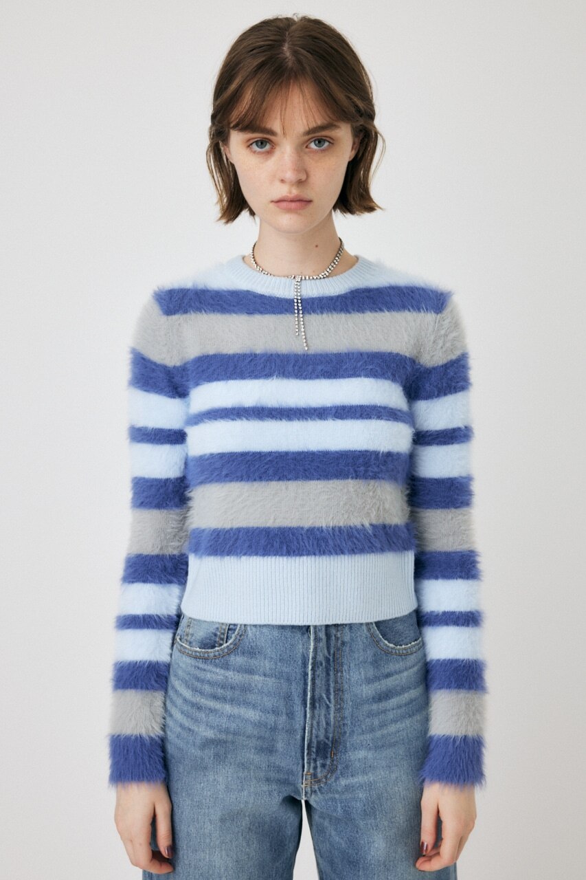 CROPPED SHAGGY KNIT トップス|MOUSSY(マウジー)の通販｜アイルミネ