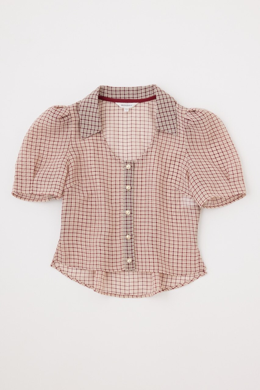 SHEER CHECK TINY ブラウス|MOUSSY(マウジー)の通販｜アイルミネ