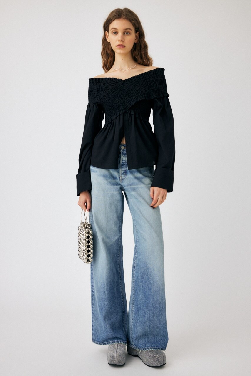 SHORT TWEEDY MOUSSY デニムセットアップ - ジャケット・アウター