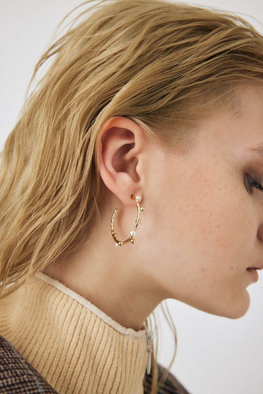 GRAINS HOOP EARRINGS|MOUSSY(マウジー)の通販｜アイルミネ