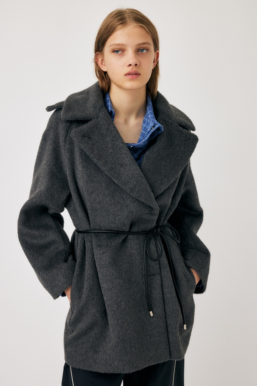 moussy】 BIG COLLAR TWEED ジャケット ＆ ミニスカート - テーラードジャケット