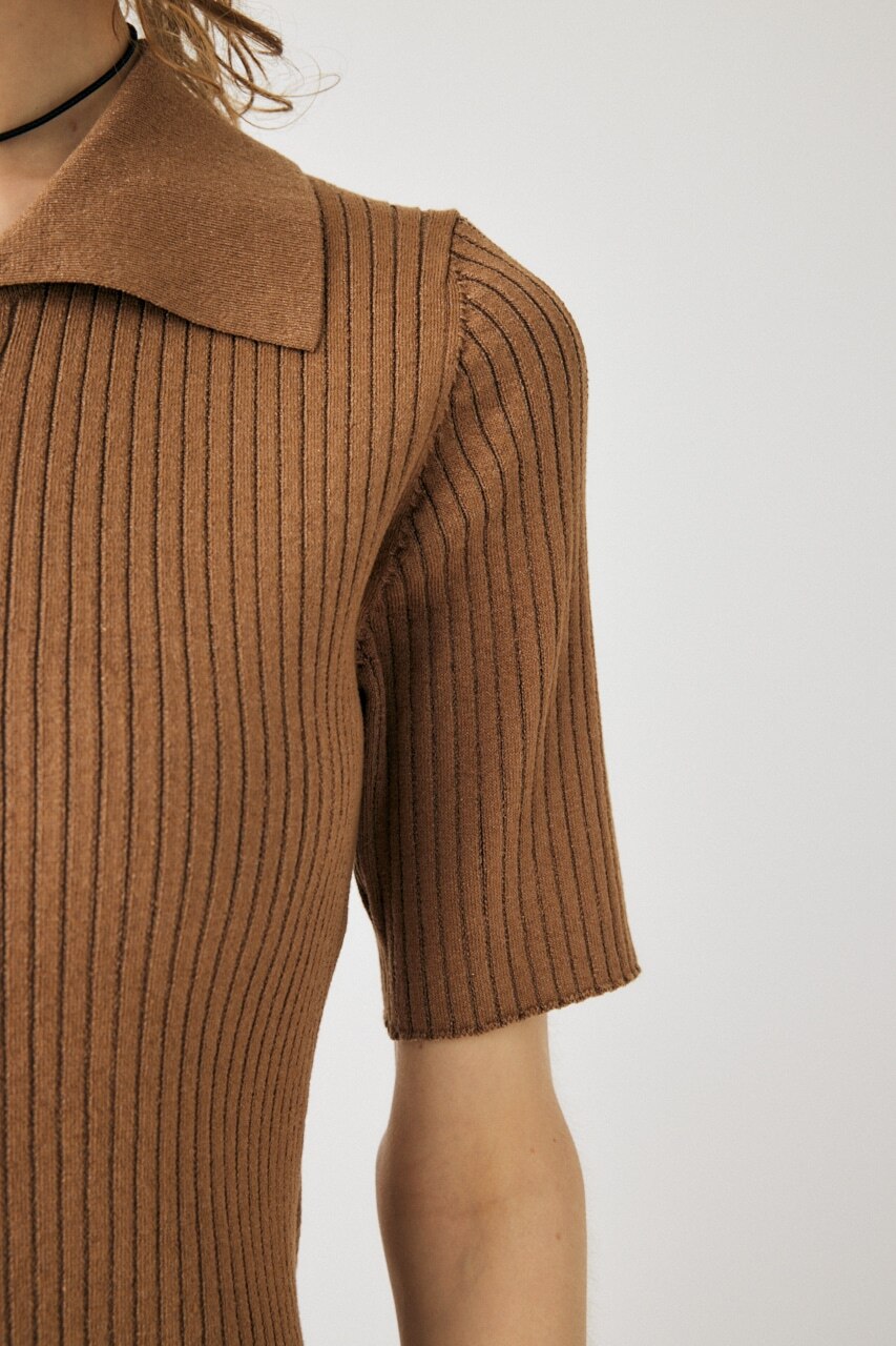 ZIP UP KNIT SHIRT ミニドレス|MOUSSY(マウジー)の通販｜アイルミネ