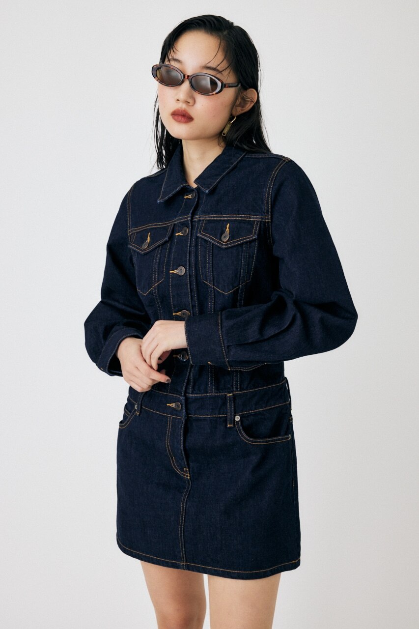 LOW WAIST DENIM MINI ドレス|MOUSSY(マウジー)の通販｜アイルミネ