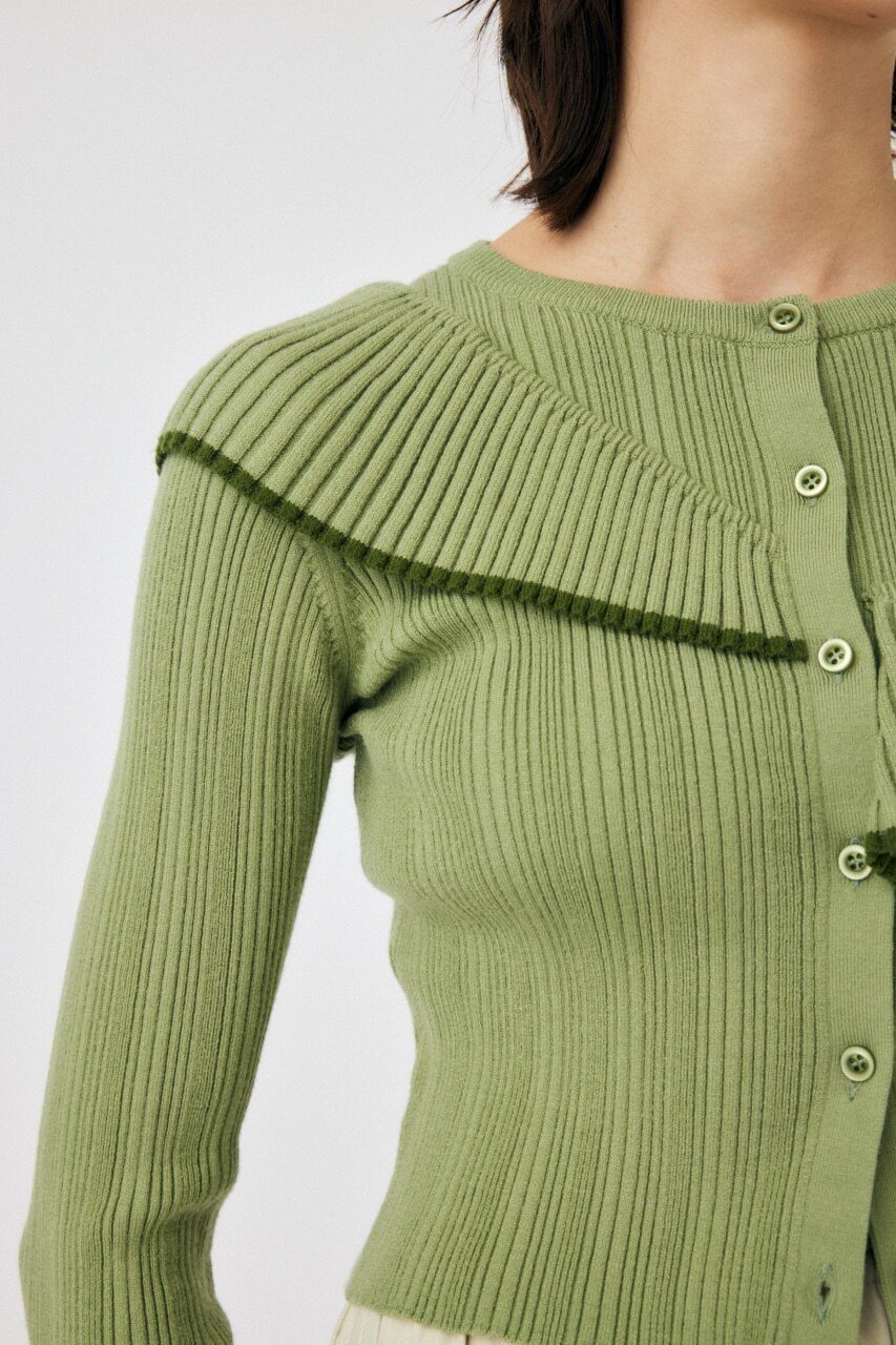 FRONT BUTTON FRILL KNIT トップス|MOUSSY(マウジー)の通販｜アイルミネ